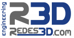 redes 3d logo